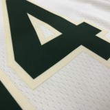 NBA Men Milwaukee Bucks Beige #34 ANTETOKOUNMPO Jersey High Quality Name and Number Print