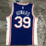 NBA Men Philadelphia 76ers Blue #39 HOWARD Jersey High Quality Name and Number Print