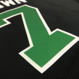 NBA Season 2021 Boston Celtics Black with Green Name #7 BROWN Jersey High Quality Name and Number Print