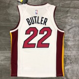 NBA Men Miami Heat White #22 BUTLER Jersey High Quality Name and Number Print
