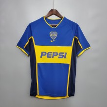 2002 Boca Home Retro Soccer Jersey Thai Quality