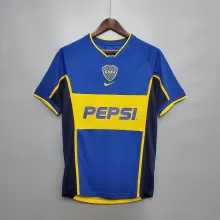 2002 Boca Home Retro Soccer Jersey Thai Quality