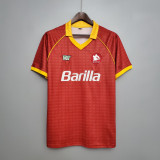 90/91 Roma Home Retro Jersey