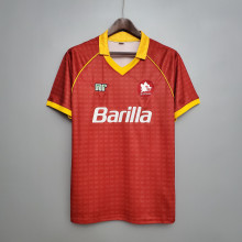 90/91 Roma Home Retro Jersey