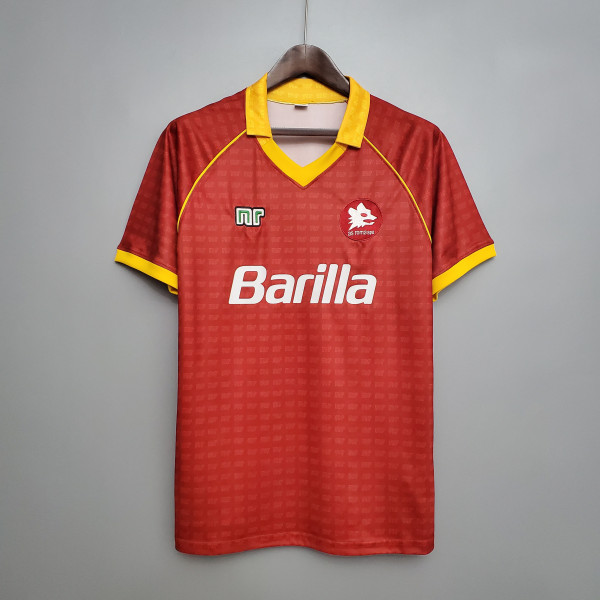 90/91 Roma Home Retro Jersey
