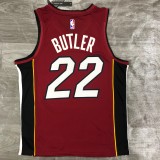 NBA Season 2021 Men Miami Heat Red #22 BUTLER Jersey with Jordan Logo High Quality Name and Number Print