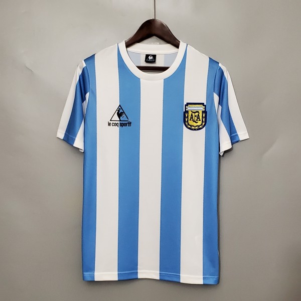 1986 Argentina Home Retro Jersey Fan Version