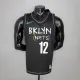 NBA Men Season 2021 Brooklyn Nets Black City #12 HARRIS Jersey High Quality Name and Number Print