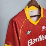 90/91 Roma Home Retro Jersey
