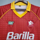 90/91 Roma Home Retro Jersey