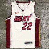 NBA Men Miami Heat White #22 BUTLER Jersey High Quality Name and Number Print