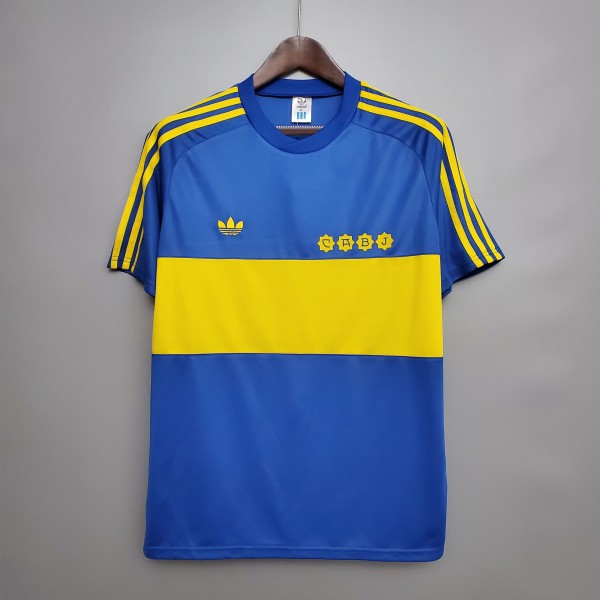 1981 Boca Home Retro Soccer Jersey Thai Quality
