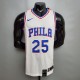 NBA Men Philadelphia 76ers White #25 SIMMONS Jersey High Quality Name and Number Print
