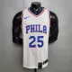 NBA Men Philadelphia 76ers White #25 SIMMONS Jersey High Quality Name and Number Print
