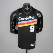 NBA Season 2021 Men San Antonio Spurs Black City #9 PARKER Jersey High Quality Name and Number Print
