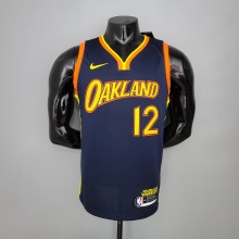 NBA Men Season 2021 Golden State Warriors #12 OUBRE JR. Black City Jersey High Quality Name and Number Print