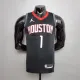 NBA Men Season 2021 Houston Rockets Black with Jordan Logo #1 WALL Jersey High Quality Name and Number Print