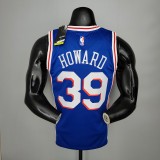 NBA Men Philadelphia 76ers Blue #39 HOWARD Jersey High Quality Name and Number Print
