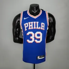 NBA Men Philadelphia 76ers Blue #39 HOWARD Jersey High Quality Name and Number Print