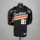 NBA Season 2021 Men San Antonio Spurs Black City #21 DUNCAN Jersey High Quality Name and Number Print