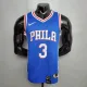 NBA Men Philadelphia 76ers Blue #3 IVERSON Jersey High Quality Name and Number Print