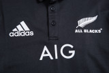 Rugby 2021-2021 All Black Black Rugby Polo High Quality