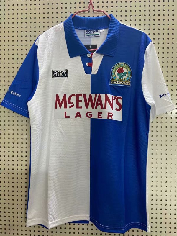 94/95Blackburn Rovers Home Retro Soccer Jersey Thai Quality