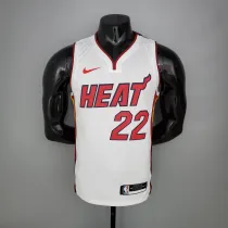 NBA Men Miami Heat White #22 BUTLER Jersey High Quality Name and Number Print