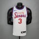 NBA Men Philadelphia 76ers 19-20 Season White #3 IVERSON Jersey High Quality Name and Number Print