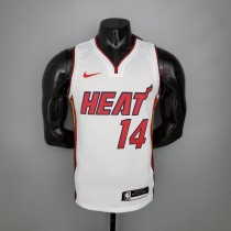 NBA Men Miami Heat White #14 HERRO Jersey High Quality Name and Number Print
