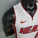 NBA Men Miami Heat White #6 JAMES Jersey High Quality Name and Number Print