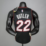 NBA Men Miami Heat Black #22 BUTLER Jersey High Quality Name and Number Print