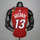 NBA Season 2021 Men Miami Heat Red #13 ADEBAYO Jersey with Jordan Logo High Quality Name and Number Print