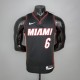 NBA Men Miami Heat Black #6 JAMES Jersey High Quality Name and Number Print