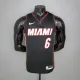 NBA Men Miami Heat Black #6 JAMES Jersey High Quality Name and Number Print