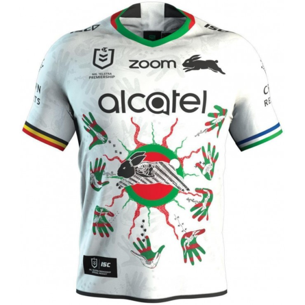 Rugby Season 2021 South Sydney Rabbitohs in Indigneous Version Rugby Jersey High Quality