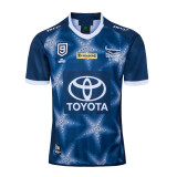 Rugby 2020-2021 North Queensland Cowboys Dark Blue with Stars Rugby Polo High Quality