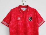 90/92 Welsh Home Retro Jersey Fans Version