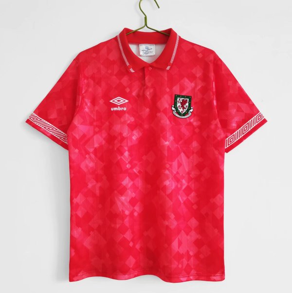 90/92 Welsh Home Retro Jersey Fans Version