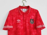 90/92 Welsh Home Retro Jersey Fans Version