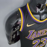 2021 James #23 Lakers Bonus Edition Black NBA Jersey  High Quality Name and Number Print