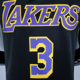 2021 DAVIS#3 Lakers Bonus Edition Black NBA Jersey  High Quality Name and Number Print