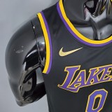 2021 KUZMA#0 Lakers Bonus Edition Black NBA Jersey  High Quality Name and Number Print