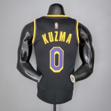 2021 KUZMA#0 Lakers Bonus Edition Black NBA Jersey  High Quality Name and Number Print