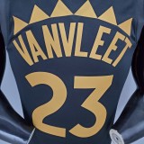 2021 season VANVLEET#23 Raptors Black Gold NBA Jersey High Quality Name and Number Print