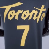 2021 season LOWRY#7 Raptors Black Gold NBA Jersey High Quality Name and Number Print