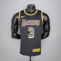 2021 DAVIS#3 Lakers Bonus Edition Black NBA Jersey  High Quality Name and Number Print