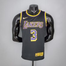 2021 DAVIS#3 Lakers Bonus Edition Black NBA Jersey  High Quality Name and Number Print