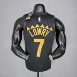 2021 season LOWRY#7 Raptors Black Gold NBA Jersey High Quality Name and Number Print