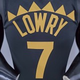 2021 season LOWRY#7 Raptors Black Gold NBA Jersey High Quality Name and Number Print